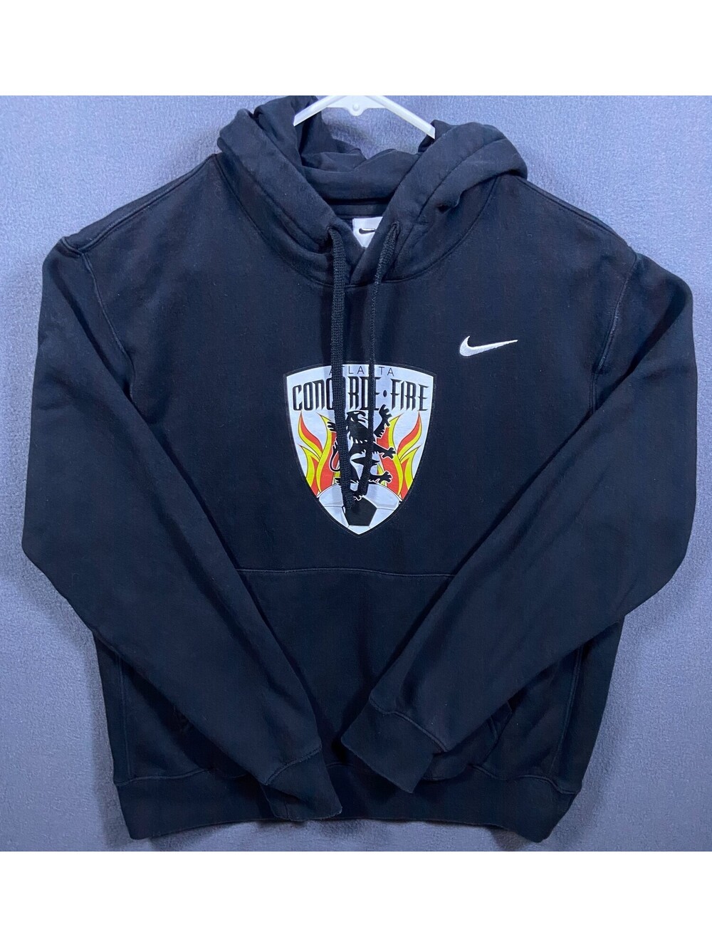 Nike Concorde Fire Atlanta Youth Soccer Men's M Black Hoodie Sweatshirt Dri-Fit